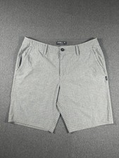 O'Neill Men's Gray Striped Hybrid Stretch WalkshortsSize 34