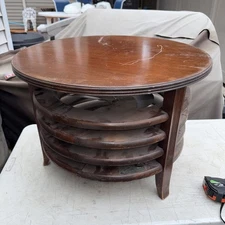 Vintage Mimms Northington Circular Floor Fan 3 Speed Brown Retro MCM. Needs Cord