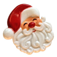 RARE Hallmark PIN Christmas Vintage SANTA FAC...