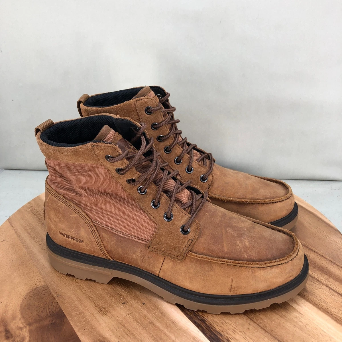 Sorel Madson Wingtip Waterproof Gray Leather Lace Up Boots 9.5 MADSON™ II Men main image 3