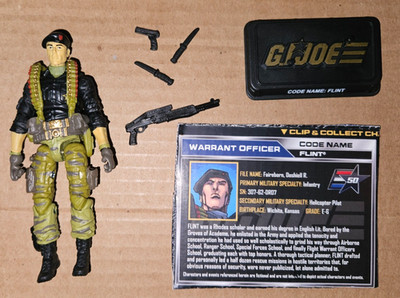 GI Joe 50th Flint V23A SDCC Complete 2014 From Danger At The Docks Comic Con Set