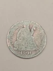 1891 Seated Liberty Silver Dime 10c