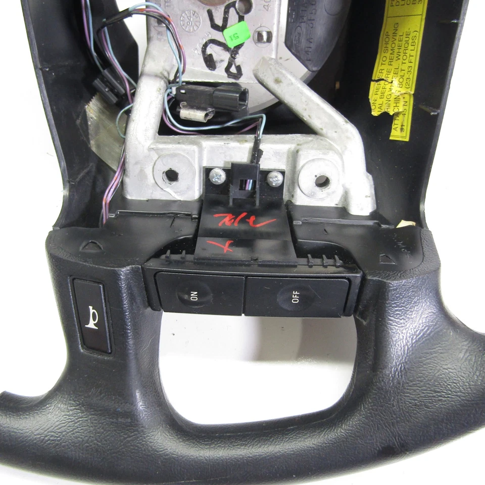 Volante Ford F-150 F-250 F-350 Bronco 1992-1997 con control de crucero negro Foto 4 de 4