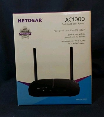 NETGEAR AC1000 WiFi Router Model R6080 Dual Band Speeds Up To 300+700 Mbps NIB