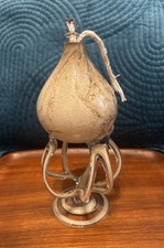 Hand Blown Glass Krosno Jozefina Poland Oil Lamps 8  Tall Gorgeous 