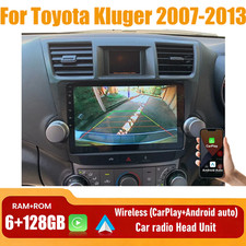 10" Apple Carplay  Android Auto Head Unit BT Radio For Toyota Kluger 2007-2013