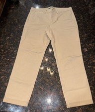 Lauren Ralph Lauren Women's Tan Khaki Cotton Blend Pants Size 10 Cuffed Leg