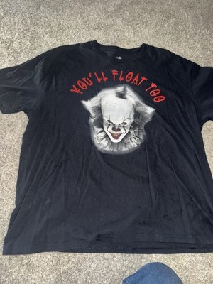 STEPHEN KING S IT 2XL T-SHIRT PENNEYWISE CLOWN YOU LL FLOAT TOO