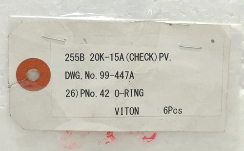 255B 20K-15A Viton O-Ring 99-447A Check Valve Seal 6Pcs Industrial OEM Part image 9
