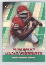 2008 Topps Finest Moments Green Refractor 77/199 Glenn Dorsey #FM-GD 0b2