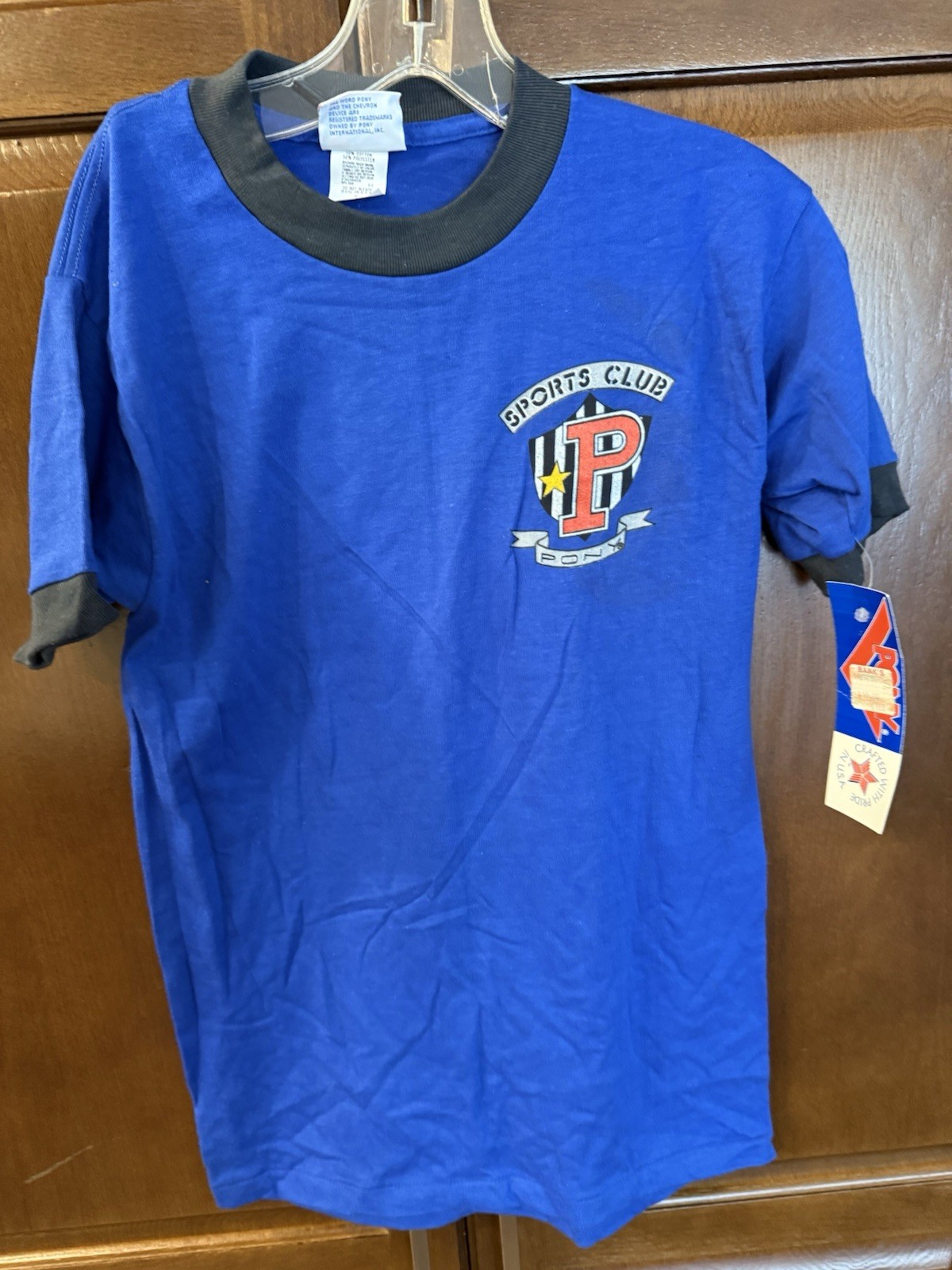 Camicia uomo vintage anni '80 pony manica corta piccola nuova