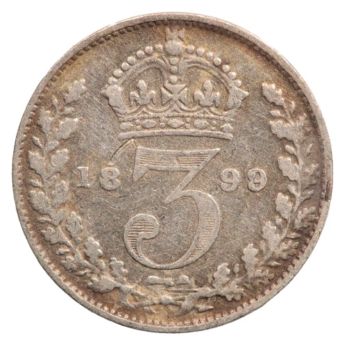 1899 Victoria Threepence — photo from the most recent tracked eBay sale