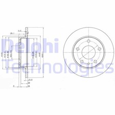 2x DELPHI Bremsscheiben Hinten für ALFA ROMEO SPIDER (916S) GTV (916C)