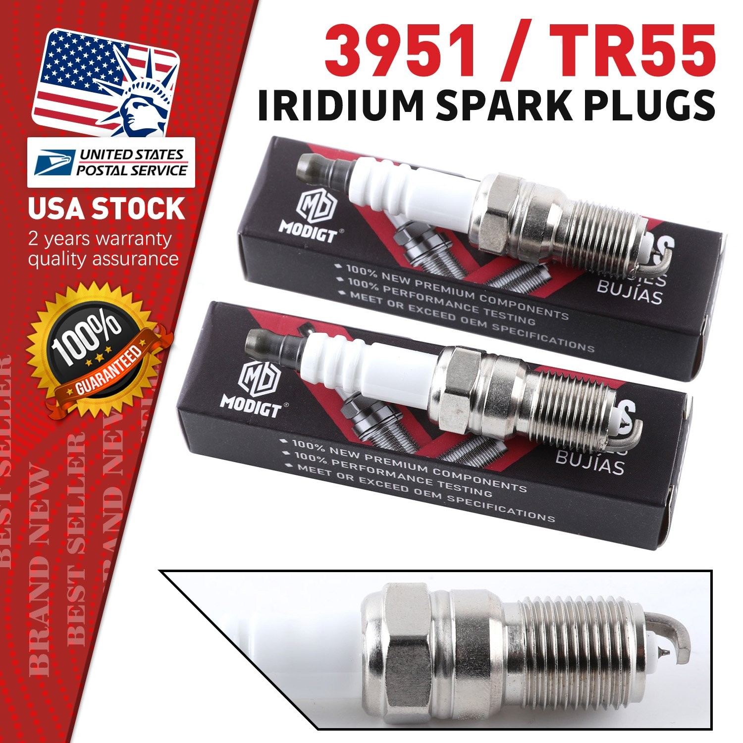High performance Laser Iridium Spark Plugs 6 For NGK 3951/TR55 For GMC Replace