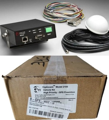 New Global Traffic Technologies GTT Opticom 2100 Transmitter GPS Preemtion Kit