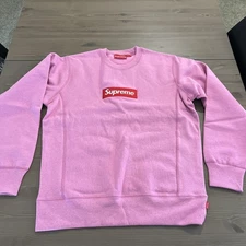 Supreme Bogo Box Logo Crewneck Shirt Heather Pink Medium FW15 NEW Super Rare