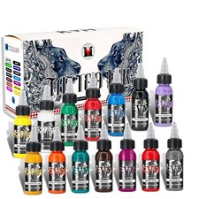 Tattoo Ink Set 14 Colors 1oz 30ml Professional Pigment Kit Tattoo Supply
