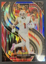 2024 Panini Select - Premier Level Deebo Samuel #146 Red & Blue Shock Prizm