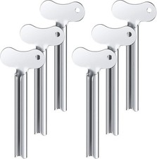 ZOCONE Toothpaste Squeezer, 6pcs Metal Tube Squeezer Key Stainless Silver