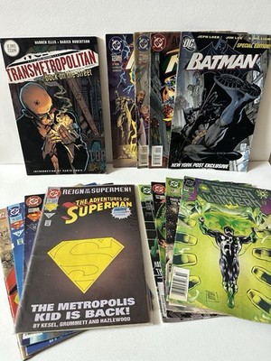 DC Comics Lot of 13 Batman Superman Flash Green Lantern Transmetropolitan