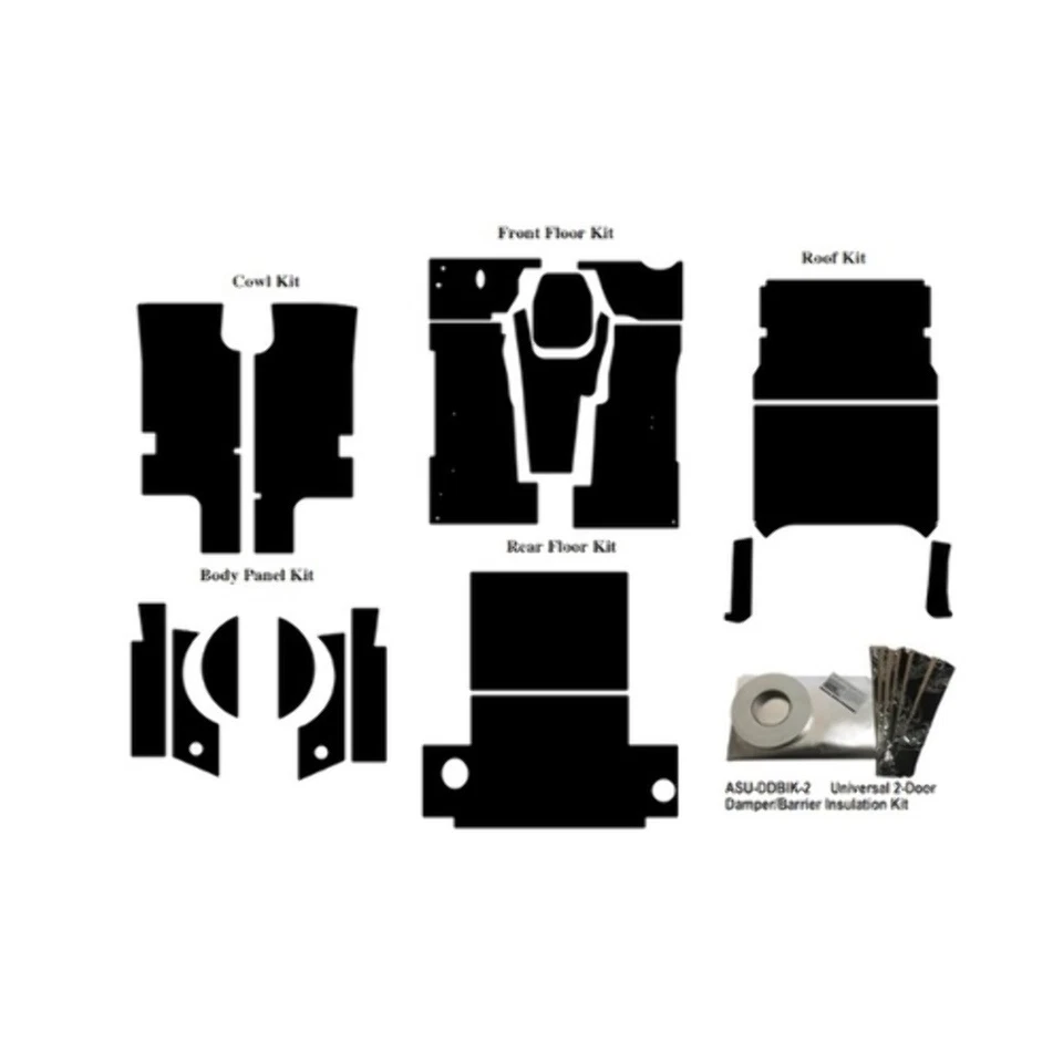 Kit de amortiguador de sonido de aislamiento para Jeep Jeepster/Commando Wagon 1966-73 completo Foto 3 de 4