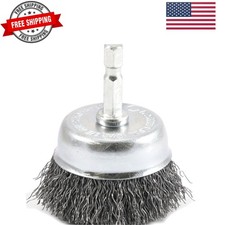 Wire Cup Brush, Coarse Crimped with 1/4-Inch Hex Shank, 2-Inch-by-.012-Inch, ...