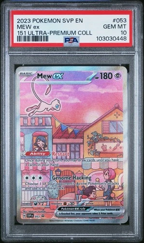 PSA 10 MEW ex 053 | Black Star Promo 151 UPC Full Art Graded Pokemon Card HK