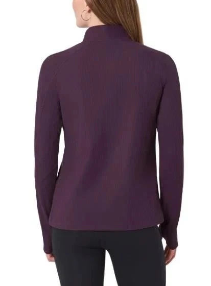 Nuevo con etiquetas Top Mondetta para mujer activo acanalado 1/2 cremallera púrpura talla M, L, XL Foto 4 de 4
