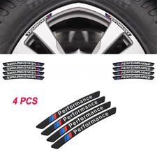 Sticker Badge Emblem M Power Sport 4x For B-m-w Performance Wheels Aluminum