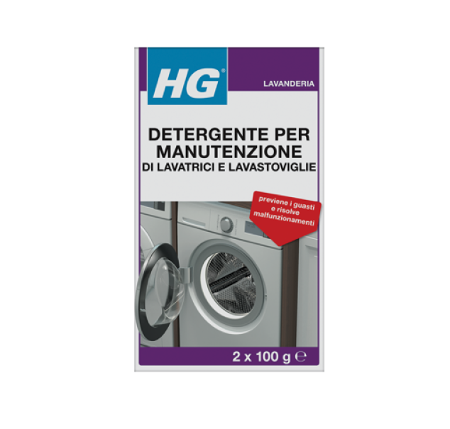 HG DETERGENTE PER MANUTENZIONE DI LAVATRICI E LAVASTOVIGLIE – PREVIENE GUASTI