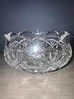 Vintage Waterford Crystal Footed  7.5" Diameter x 4.5" Height Bowl Scalloped Rim