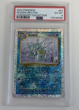 2002 POKEMON LEGENDARY COLLECTION #63 SEADRA-REVERSE FOIL PSA 6