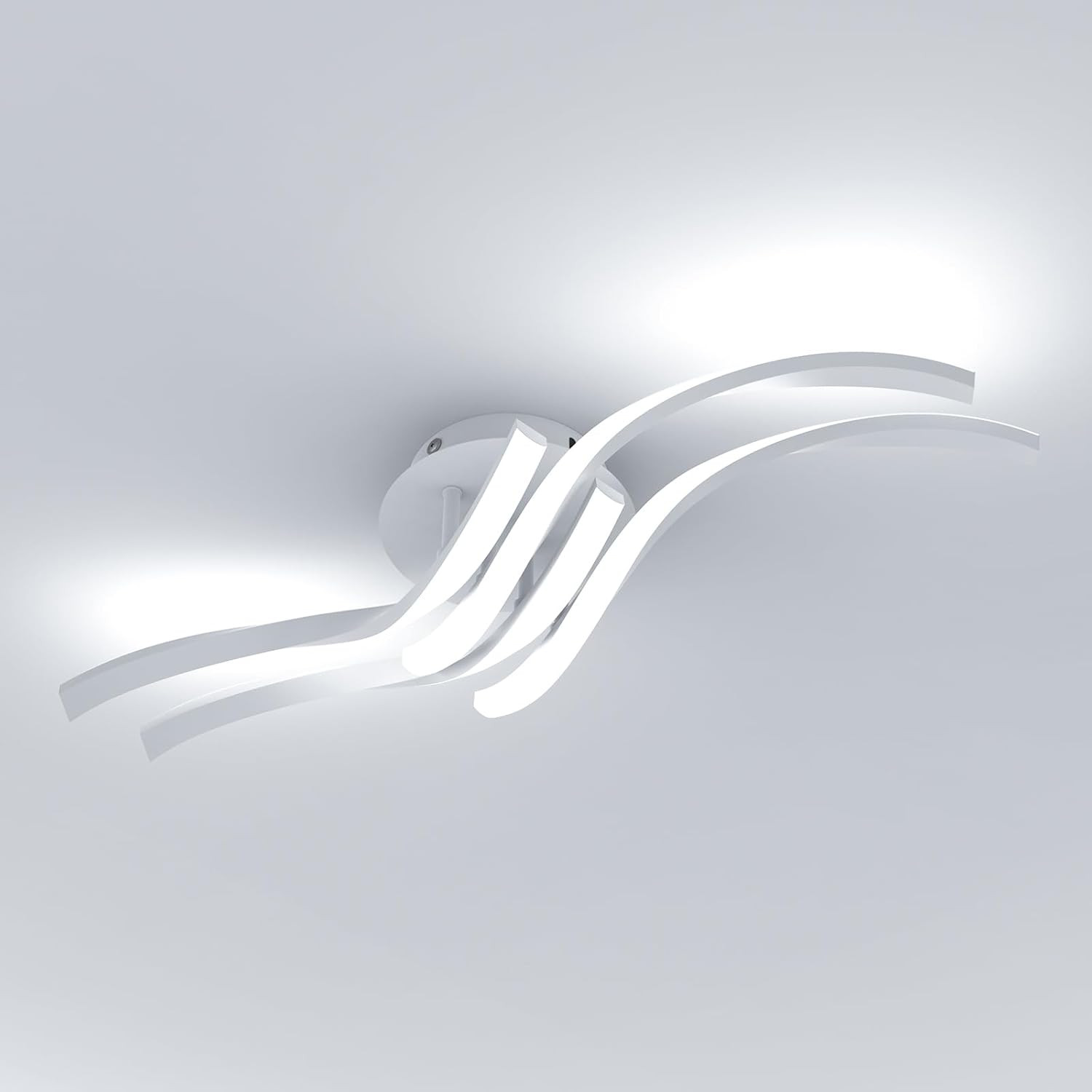 Plafoniera Soffitto Design Moderno LED 32W 3600LM Bianca Elegante