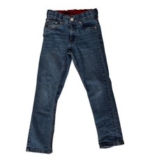Levi's Kids Blue Stretch Denim Jeans Slim Skinny Fit Elastic Waist Pull On 7