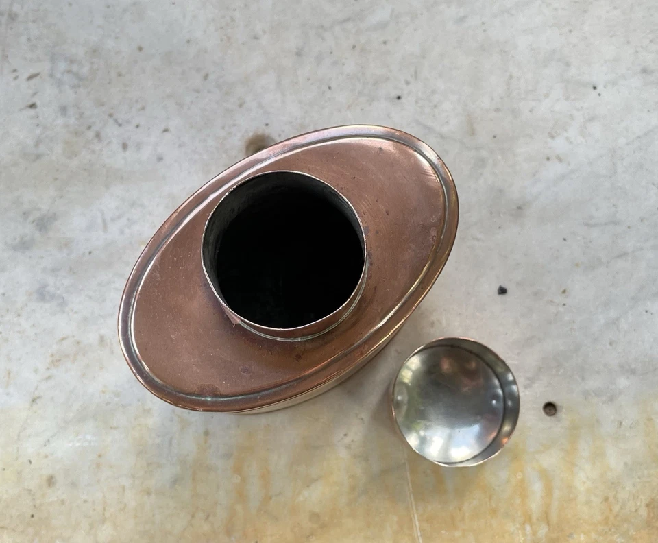 antique copper tea caddy or canister from the Arts & Crafts or Art Nouveau era - Image 4 of 4