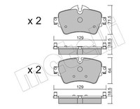 Metelli Bremsbelagsatz, Scheibenbremse 22-1013-0 FüR BMW Mini
