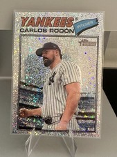 2026 Topps Heritage Carlos Rodon #385 Silver Sparkle New York Yankees SP