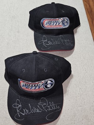 Lot Of 2 Richard Petty Signed Hats Strapback Mohr's Black Autographed