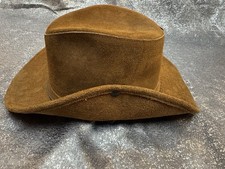 Minnetonka Brown Wide Brim Cowboy Hat Men’s Large Western Style