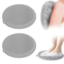 2 Pack Shower Foot Scrubber Shower Back Scrubber Wall Mounted with Delicate...