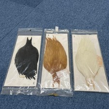 Fly Material Set 3 Colors Black Ginger White Outdoor Fishing Fly Tying