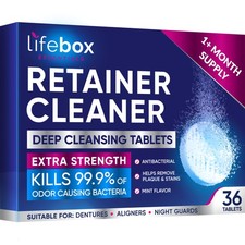 Retainer Cleaner Tablets - 36 Denture Cleaning 36 Pack of 1
