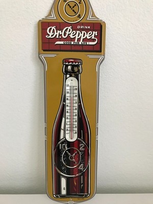'' New Old Stock'' Reissue 1930s Dr. Pepper Advertising Thermometer 1998-2000 Made