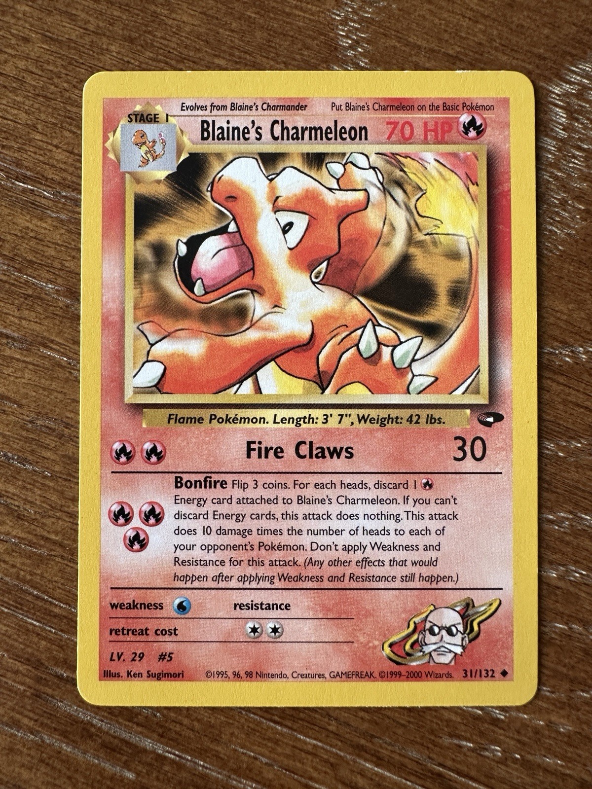 Blaine's Charmeleon 31/132 Gym Challenge Vintage Pokemon Card LP