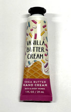 1 BATH BODY WORKS VANILLA HAND BODY CREAM TRAVEL 1 OZ SHEA BUTTER VITAMIN E