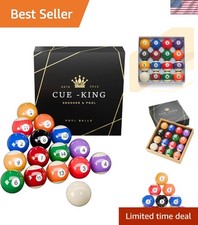 Vibrant 2.25  Competition-Grade Pool Balls - 16 Durable Phenolic Resin Balls