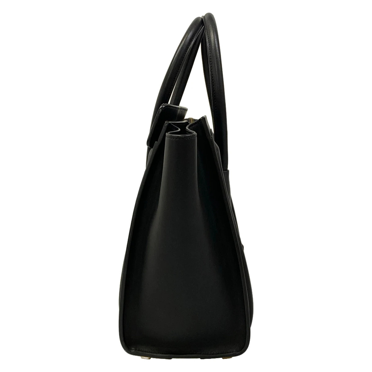 CELINE Luggage Micro Shopper Black Calf Skin Handbag image 2