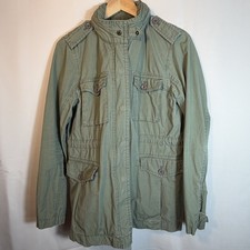 VTG J. Crew Field Military Olive Green Jacket Women  s Medium Utility Flap Pocket