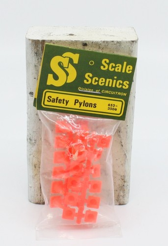 Escala Scenics 652-3506 HO División de Circuitrones Pilones de Seguridad Conos de Tráfico | Zustand: New