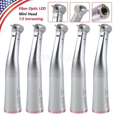 5x Dental 1:5 Fiber Optic Internal Contra Angle E-type Handpiece